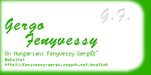 gergo fenyvessy business card